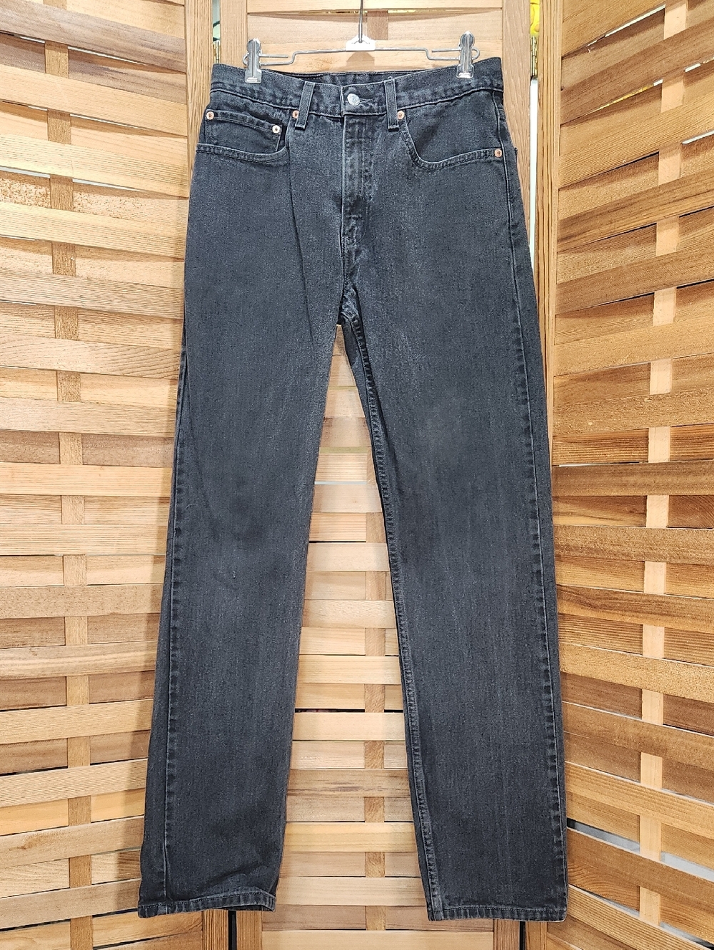 Levi's Men's Charcoal Black Straight Jeans Cotton Denim 31 X 34 Casual